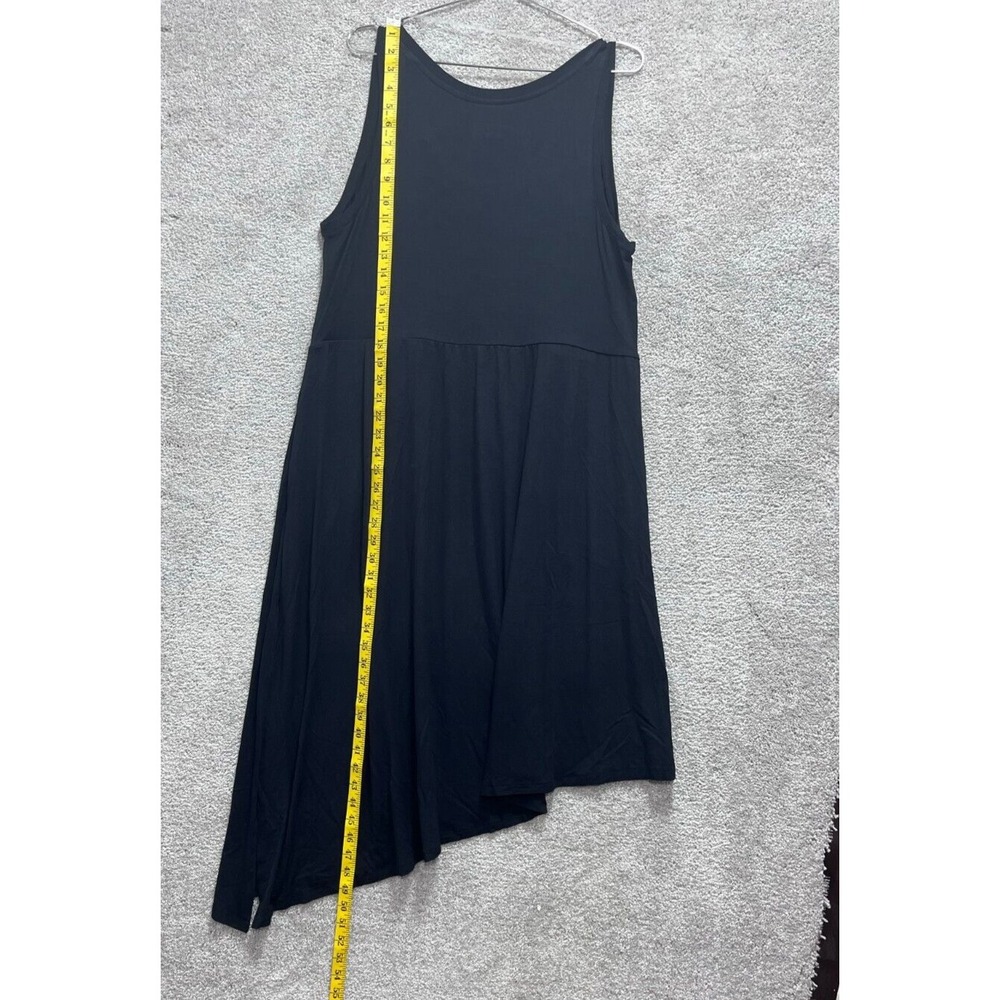 AVA & VIV Women's Asymmetric Hem Dress 1X Black Scoop Neck Sleeveless‎ Pullover - Picture 6 of 13